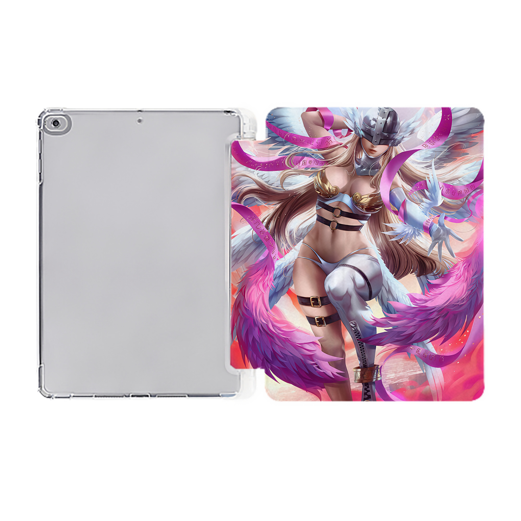 （画像用） Digimon デジタルモンスター/デジモン IPad ケース ペン収納付き 三つ折りスタンド PUレザー×シリコン 対応機種9.5/10.5/10.9インチ